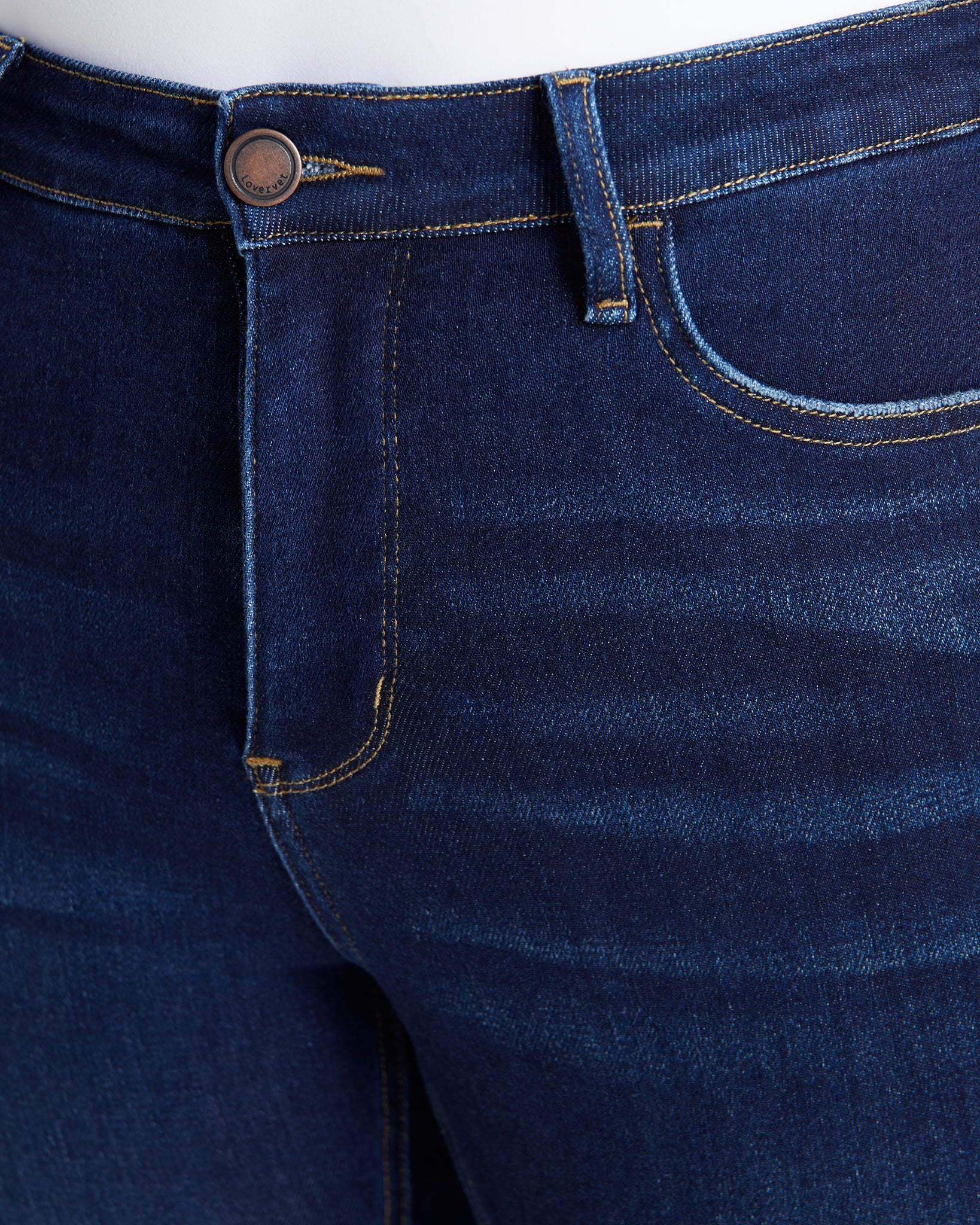 Dark Denim $|& Lovervet High Rise Ankle Skinny Jeans - SOF Detail