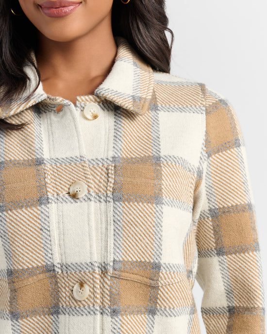 Cream Gray Bronze $|& Thread & Supply Leah Cashmere Blend Coat - SOF Detail