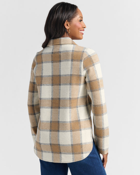 Cream Gray Bronze $|& Thread & Supply Leah Cashmere Blend Coat - SOF Back