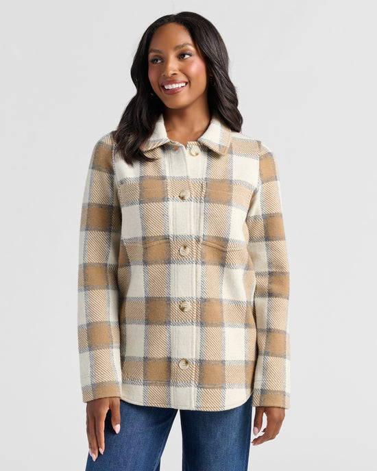 Cream Gray Bronze $|& Thread & Supply Leah Cashmere Blend Coat - SOF Front