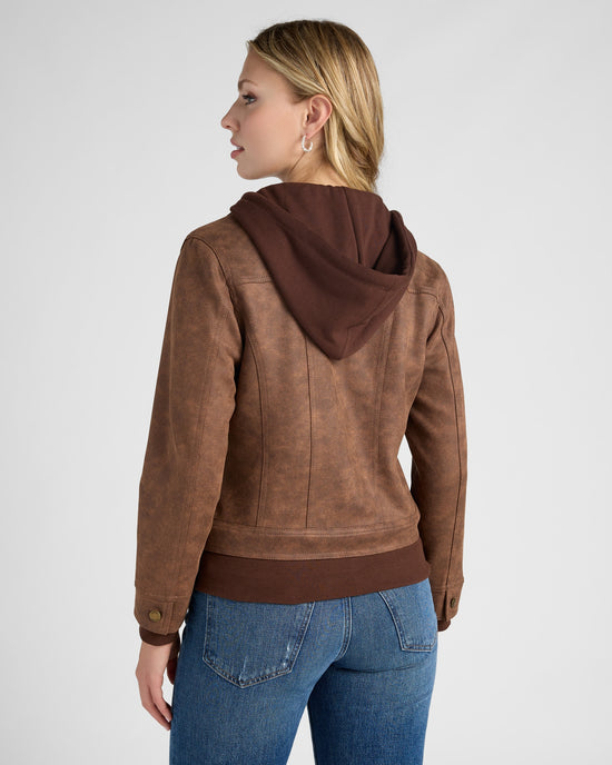 Vintage Umber $|& Liverpool Zip Up Trucker Jacket - SOF Back