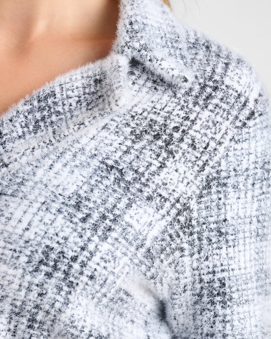 Grey White Plaid $|& Liverpool Coatigan - SOF Detail