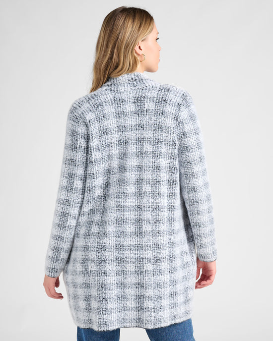 Grey White Plaid $|& Liverpool Coatigan - SOF Back