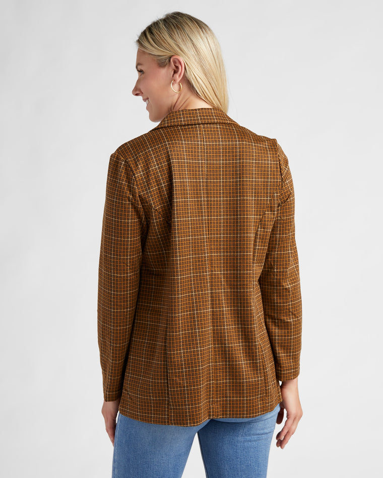 Jasper Brown Plaid $|& Liverpool Boyfriend Blazer - SOF Back