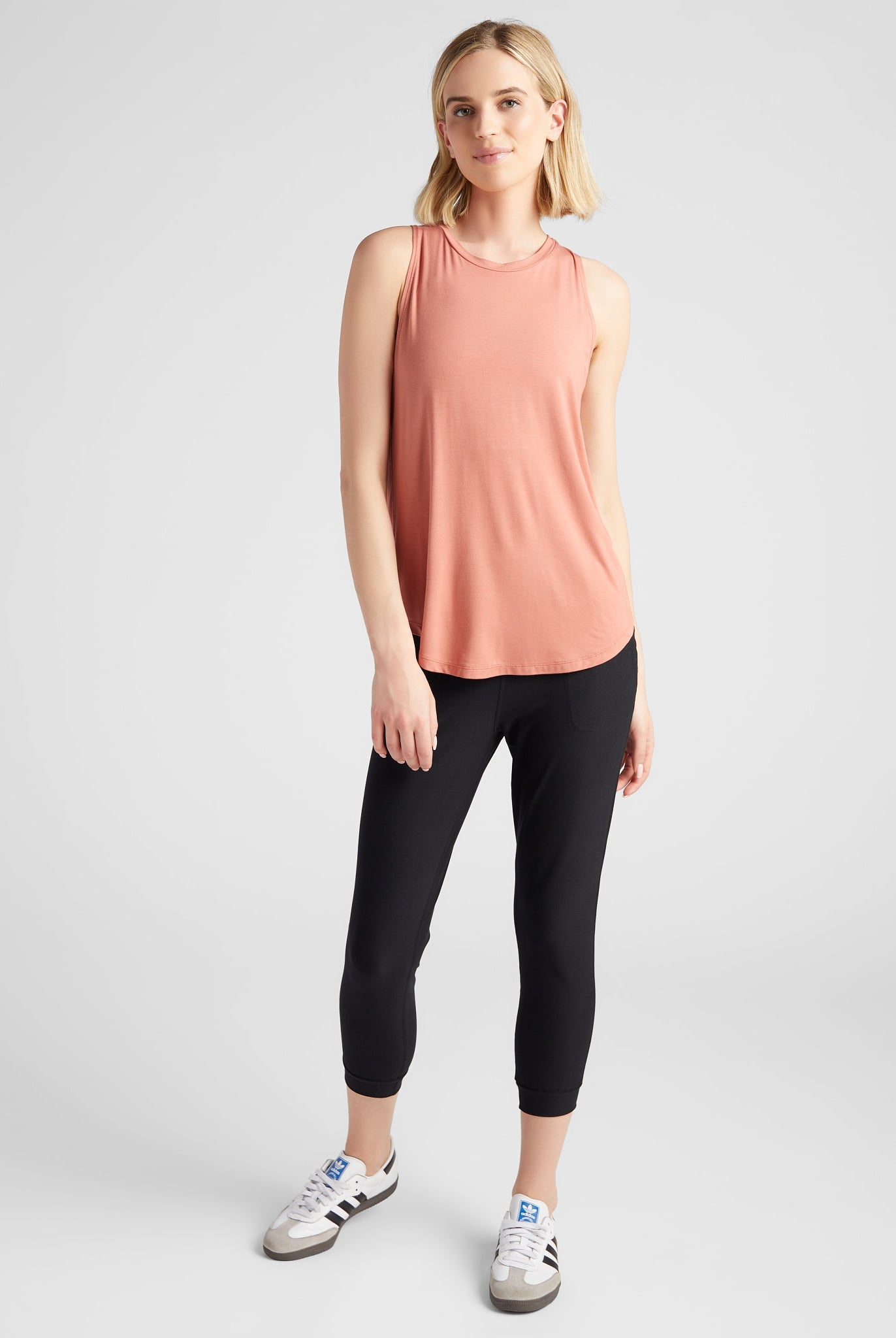 Peach Blossom $|& Interval Split Back Tank - SOF Full Front