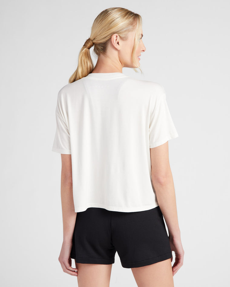 White $|& Interval Gym Graphic Tee - SOF Back