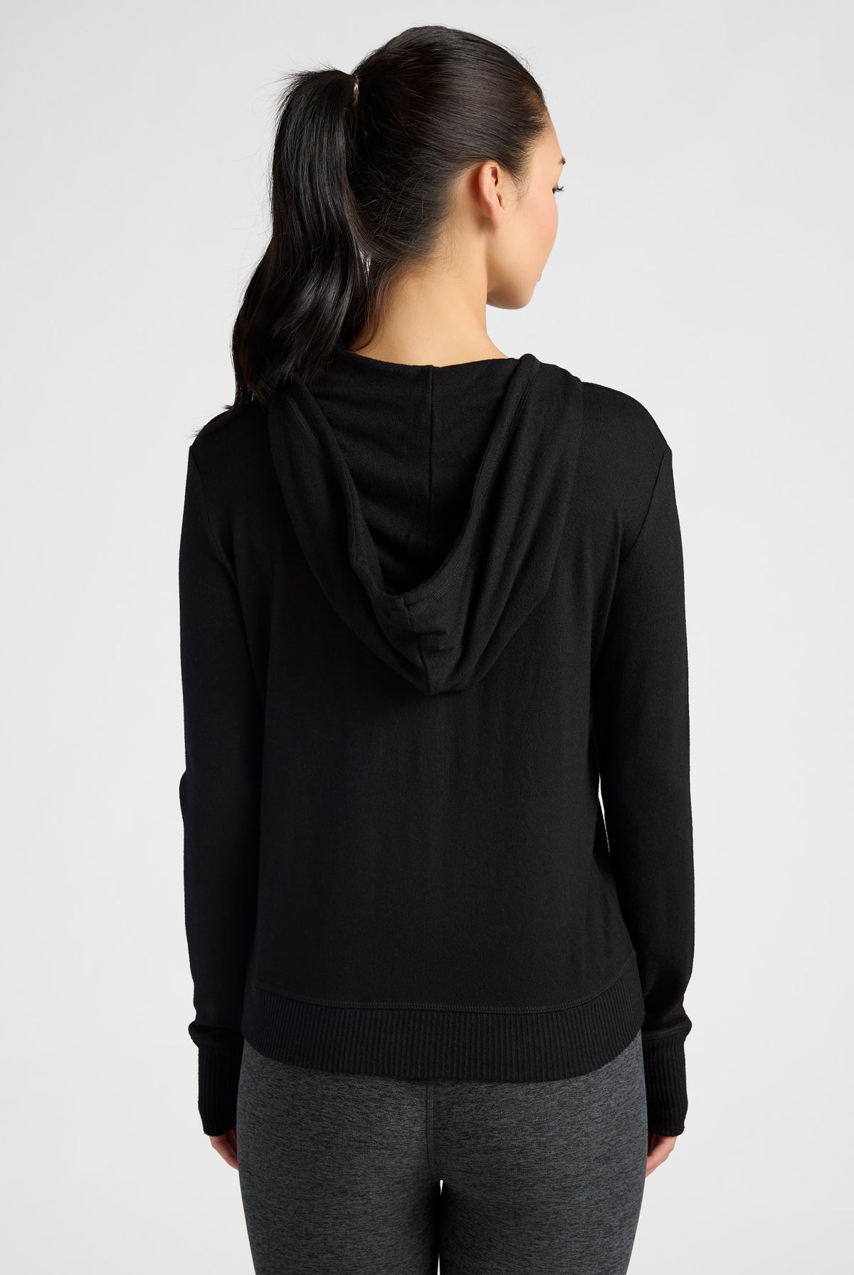 Black $|& Interval Hacci Zip Hoodie - SOF Back