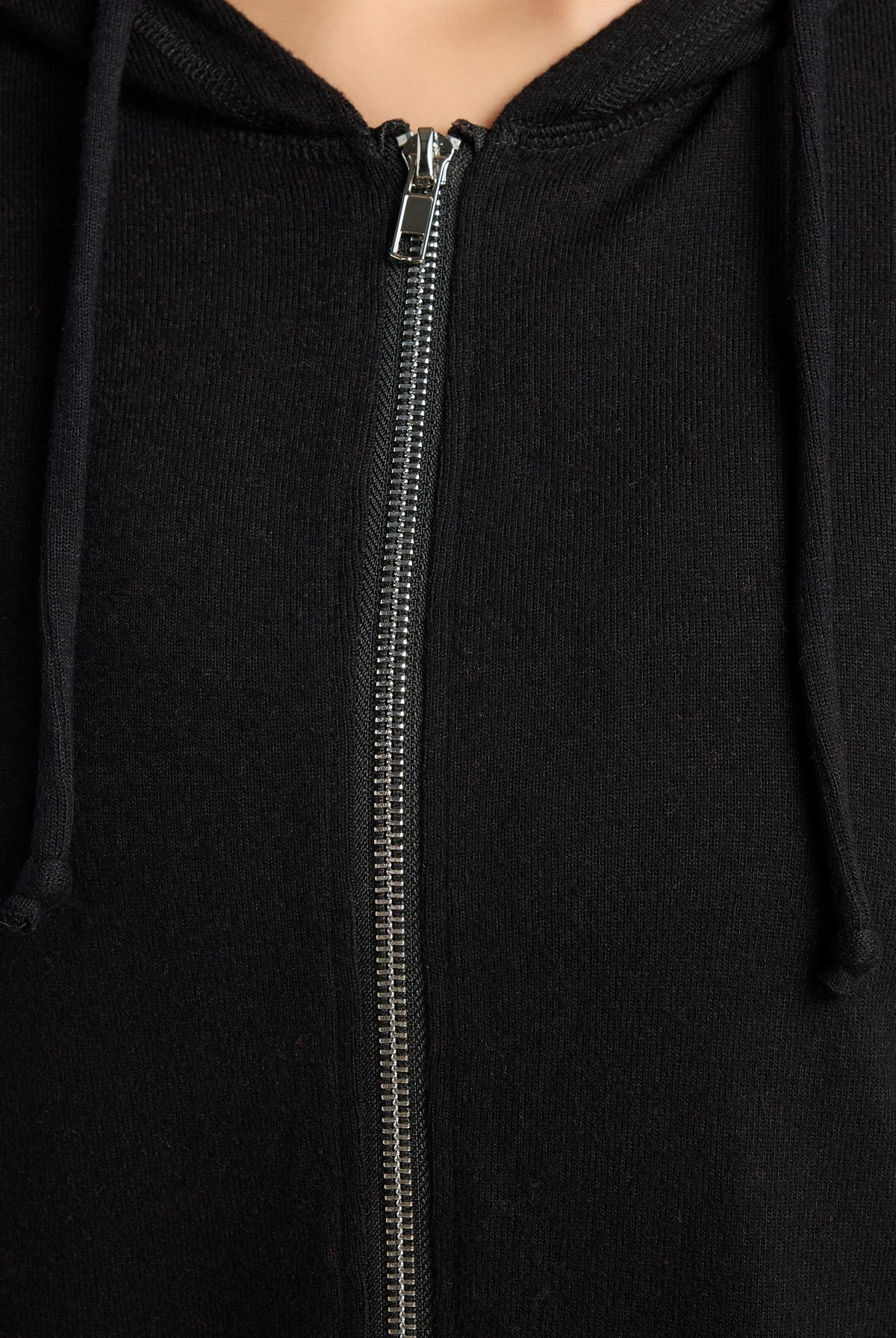 Black $|& Interval Hacci Zip Hoodie - SOF Detail