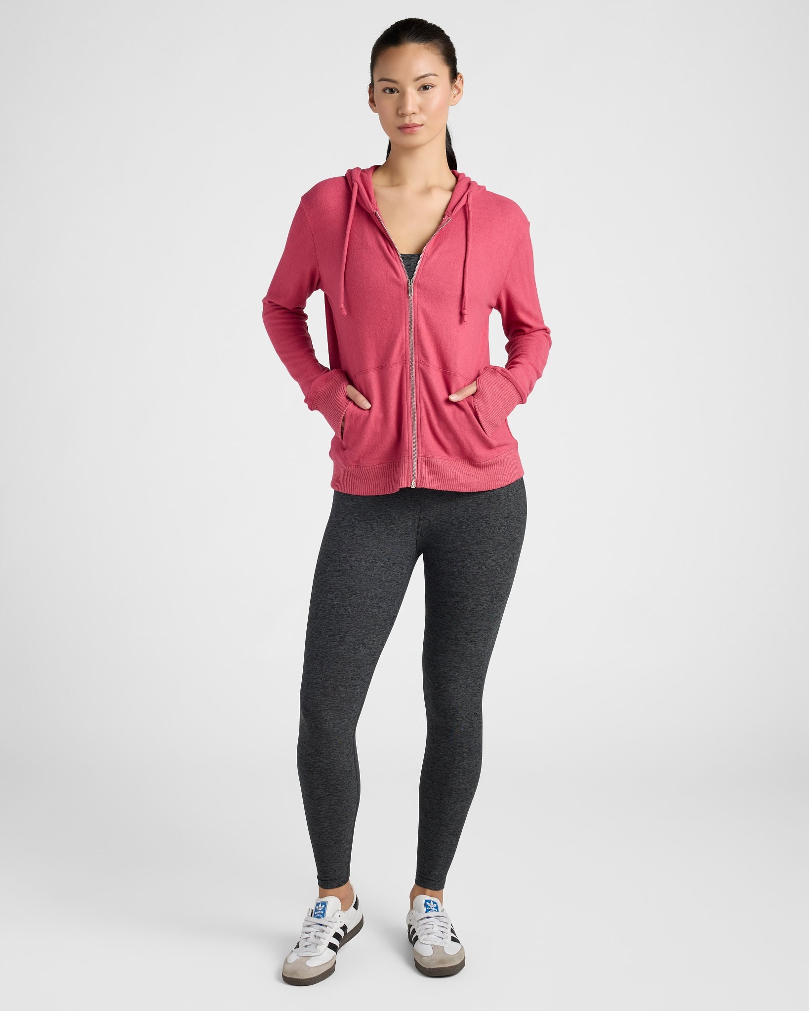 Heather Sangria $|& Interval Hacci Zip Hoodie - UGC On Fig