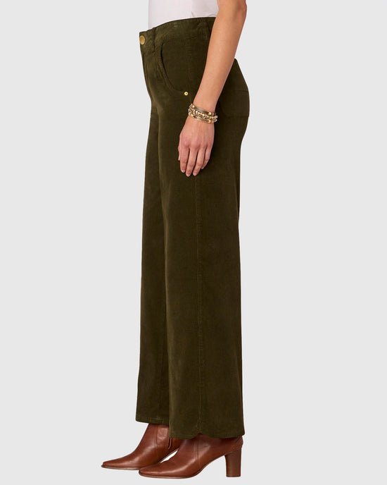 Winter Moss $|& Democracy Absolution Skyrise Corduroy Wide Leg Pants - VOF Side