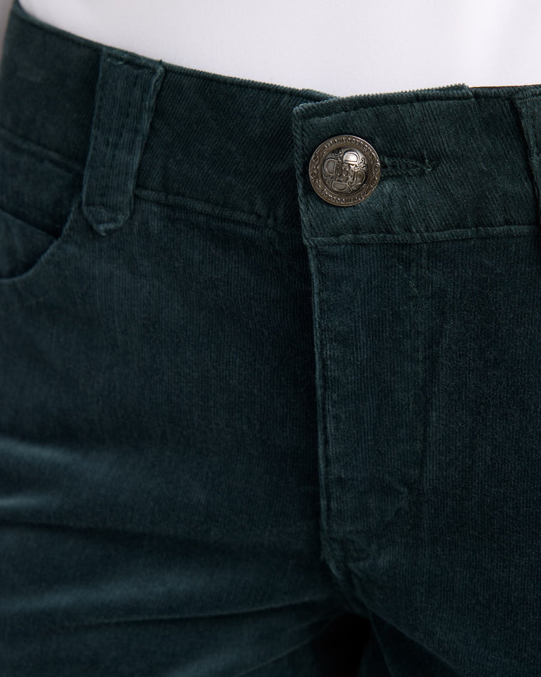 Deep Pine $|& Democracy Absolution Corduroy Straight Leg Pants - SOF Detail