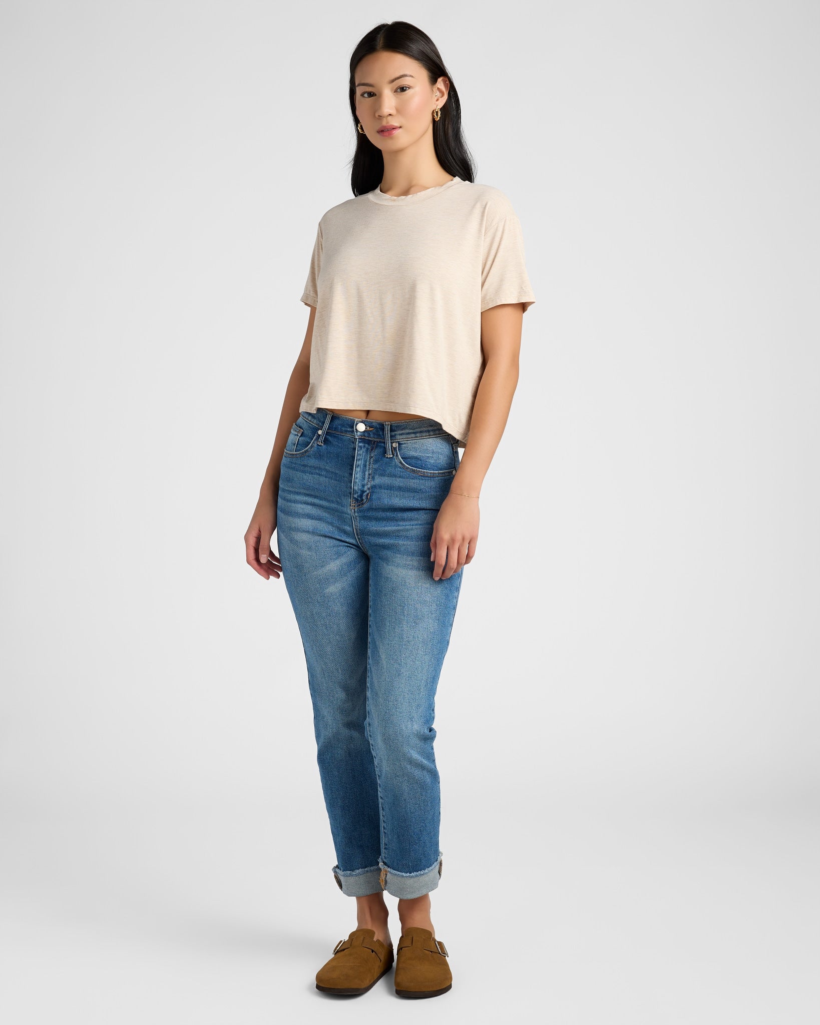 Marble $|& SEAS Newport Cropped Tee - SOF Full Front