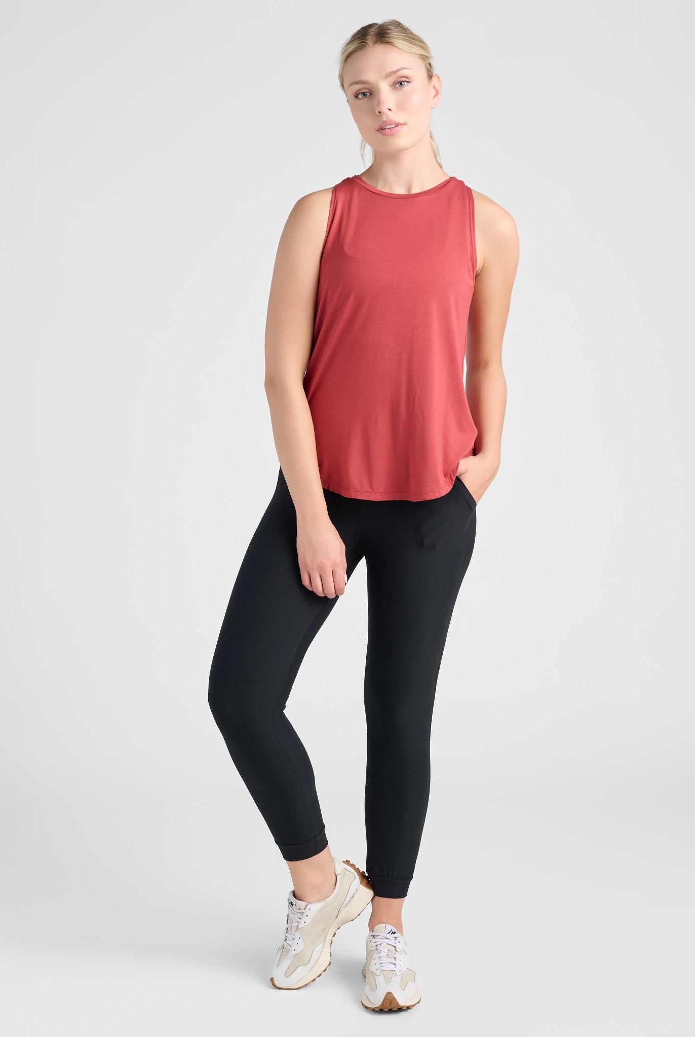 Rosewood $|& Interval Split Back Tank - SOF Full Front