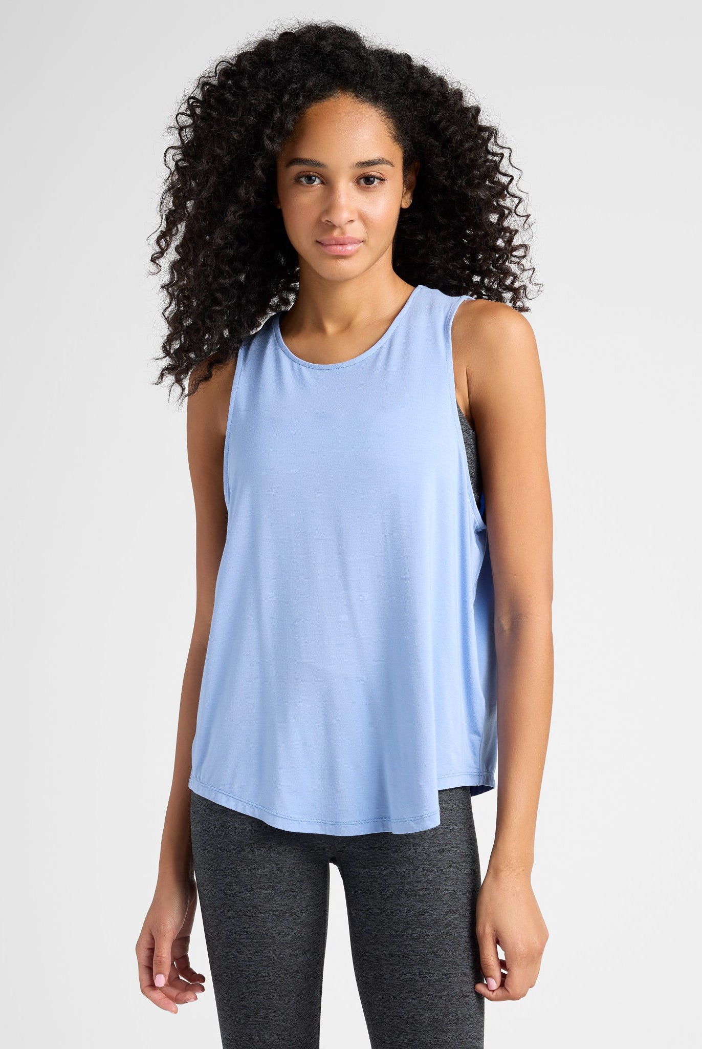 Denim $|& Interval Keyhole Back Tank - SOF Front