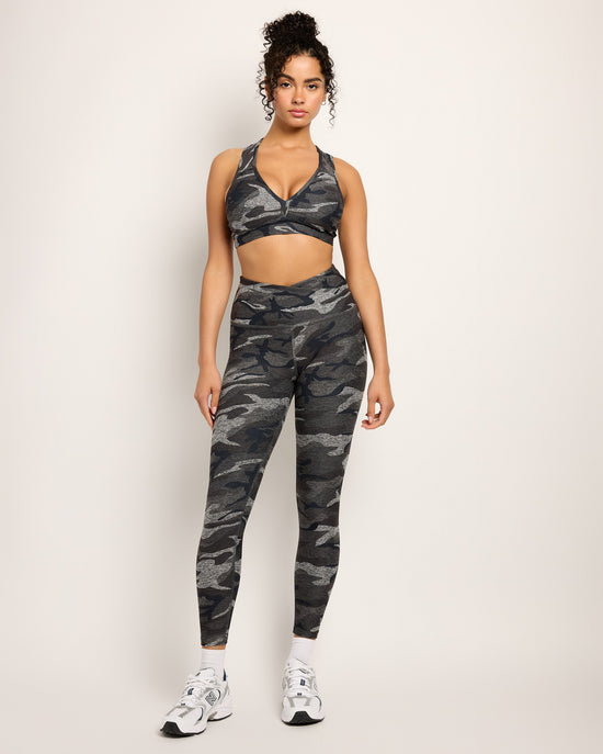 Grey Camo $|& Interval Spacedye Everyday Cross Over Legging - UGC On Fig
