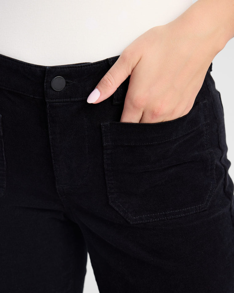 Onyx $|& Liverpool Corduroy Crop Wide Leg Pants - SOF Detail