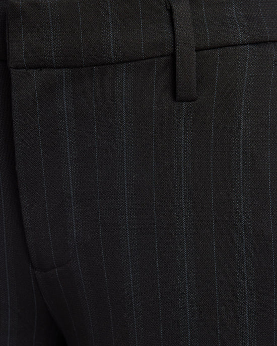 Black/Forest Pinstripe $|& Liverpool High Rise Kelsey Wide Leg Trouser - SOF Detail