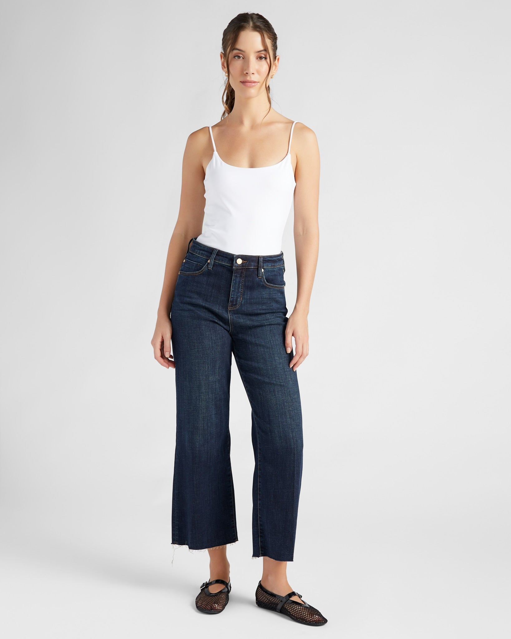 Eastmoor $|& Liverpool The Stride High Rise Wide Leg Jeans - SOF Full Front