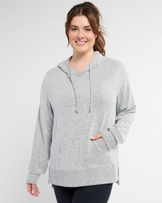 Heather Grey $|& Interval Hacci Pocket Hoodie - SOF Front
