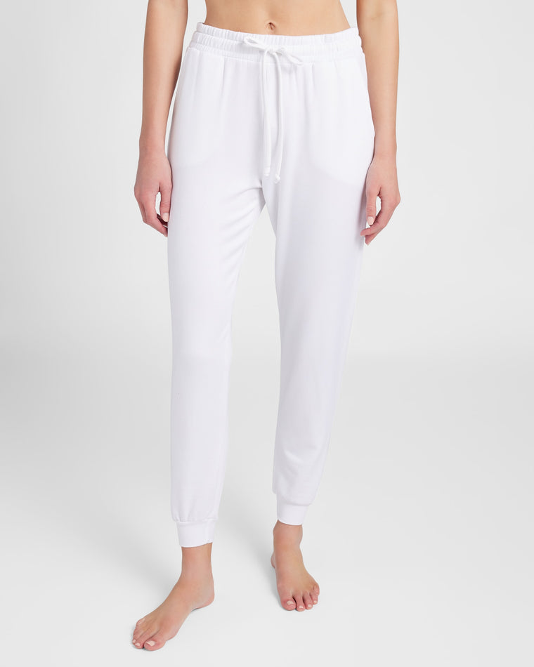 White $|& SEAS Over the Clouds Jogger - SOF Front