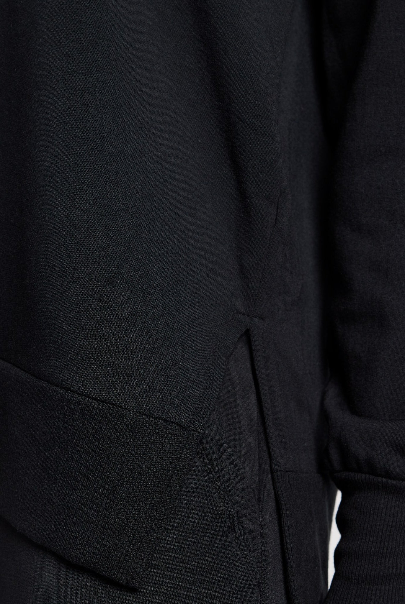 Black $|& Interval Flex Fleece V-Neck Top - SOF Full Front