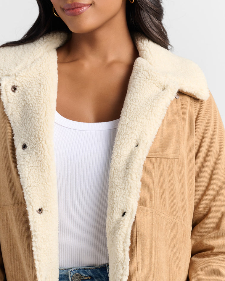 Camel $|& Herizon Corduroy Trucker Jacket - SOF Detail