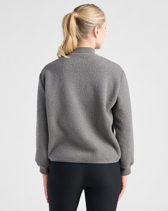 Heather Grey $|& Interval Textured Bomber - SOF Back