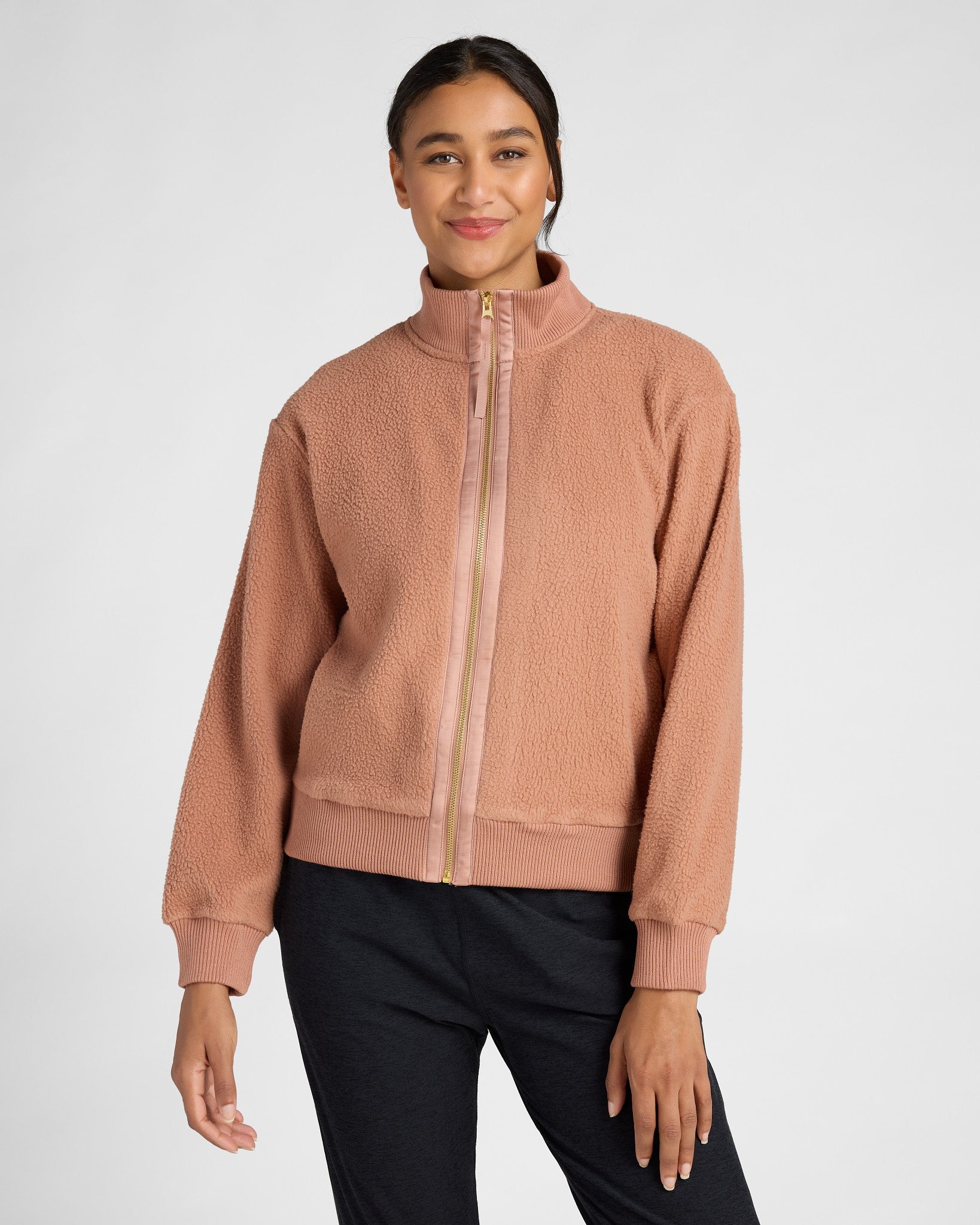 Mocha Moose $|& Interval Polar Fleece Full Zip - SOF Front