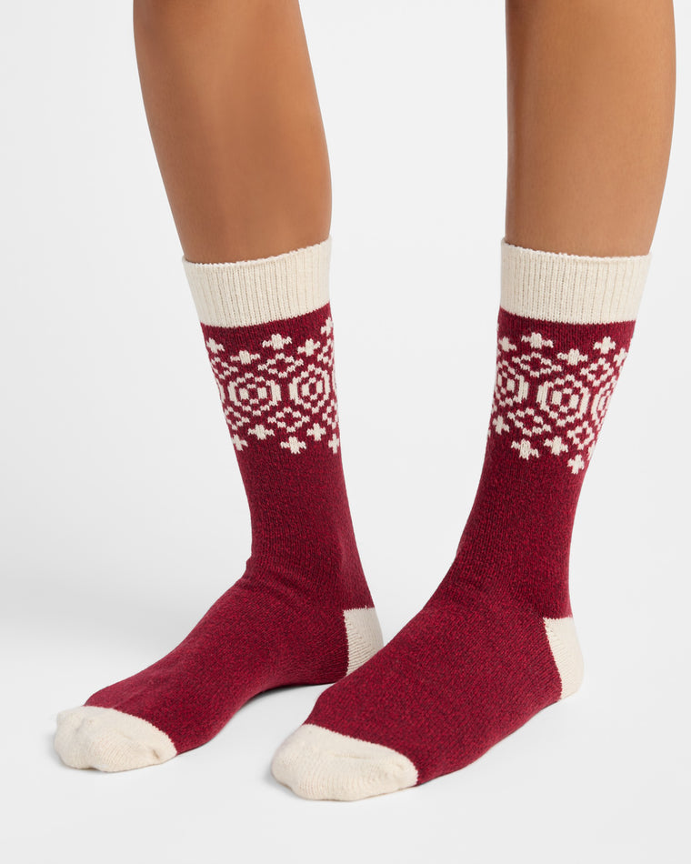 Black/Red $|& MUK LUKS 3 Pack Microfiber Boot Socks - SOF Side