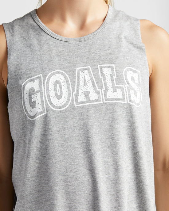 Heather Grey $|& Interval Goals Graphic Tank - SOF Detail