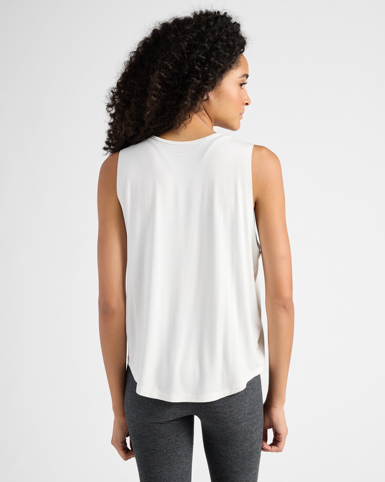 White $|& Interval Metallic Graphic Muscle Tank - SOF Back