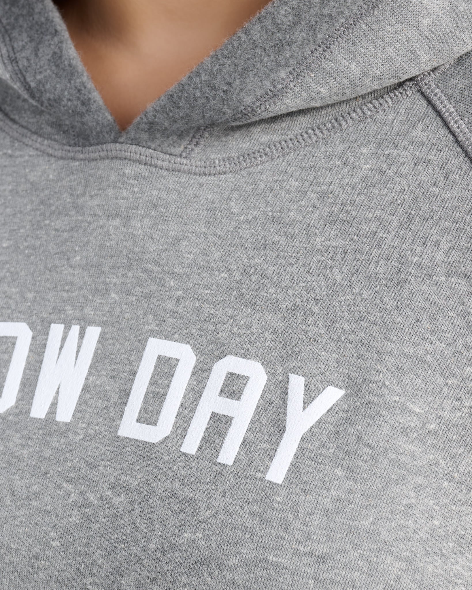 Heather Grey $|& SEAS Snow Day 78 & Sunny Graphic Hoodie - SOF Detail