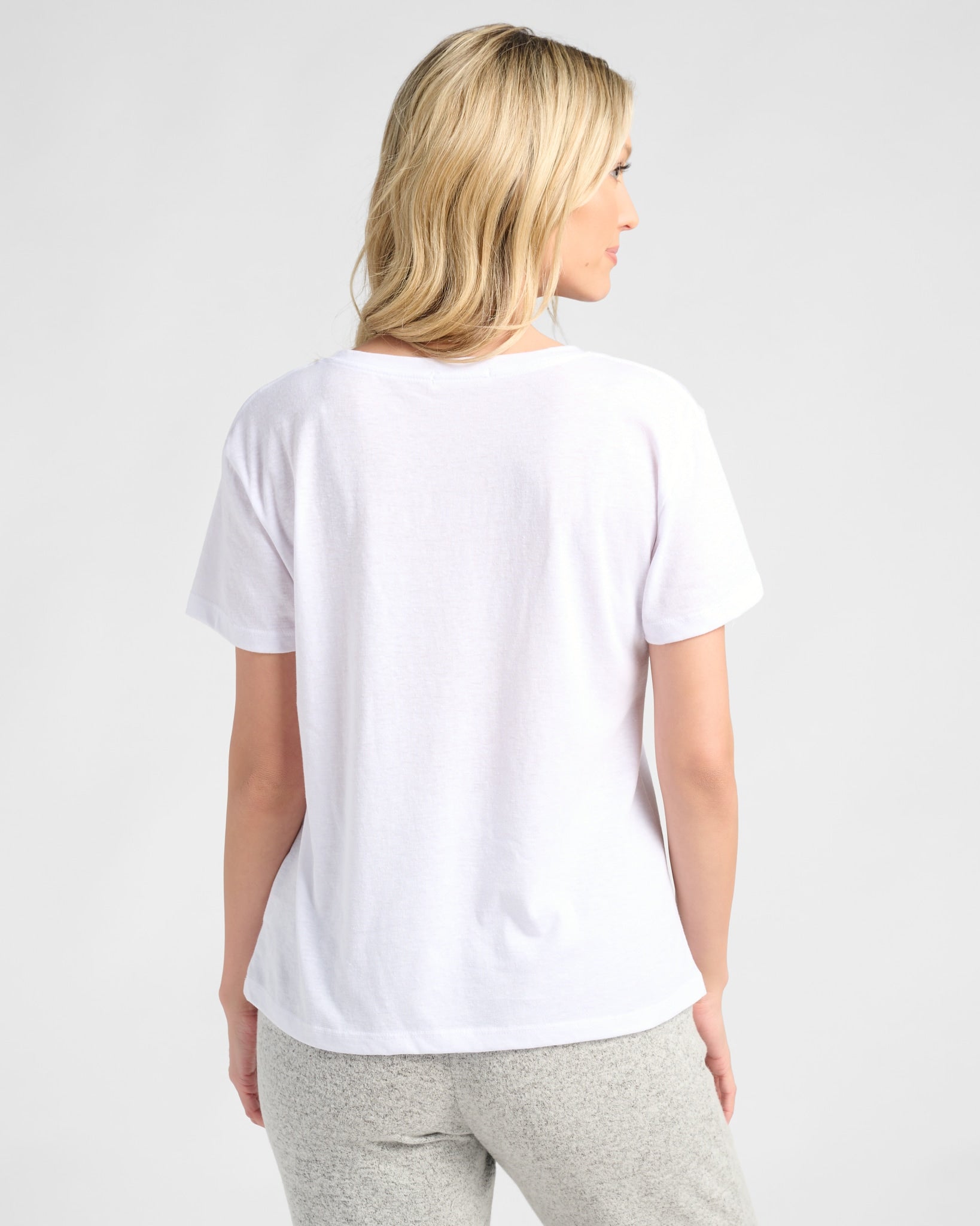 White $|& SEAS MRS. "Ring" Graphic Sleep Tee - SOF Back