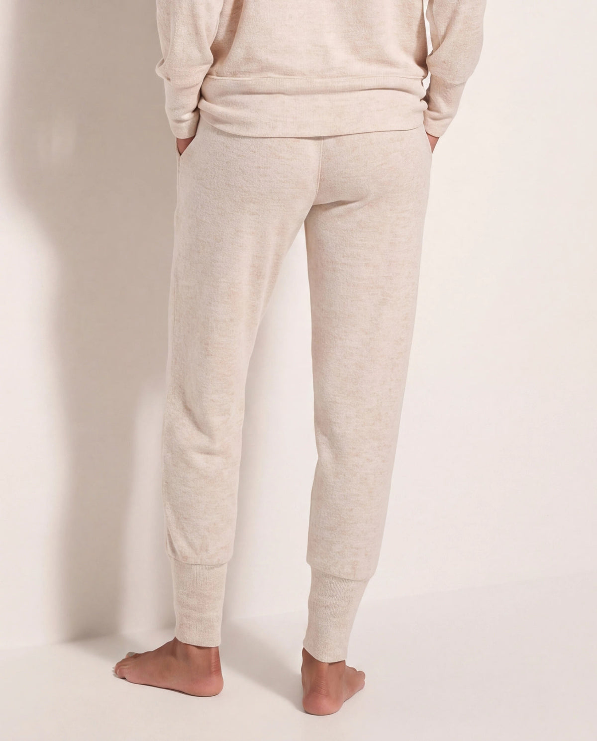 Oatmeal $|& SEAS Dreamy Hacci Lounge Jogger - SOF Back