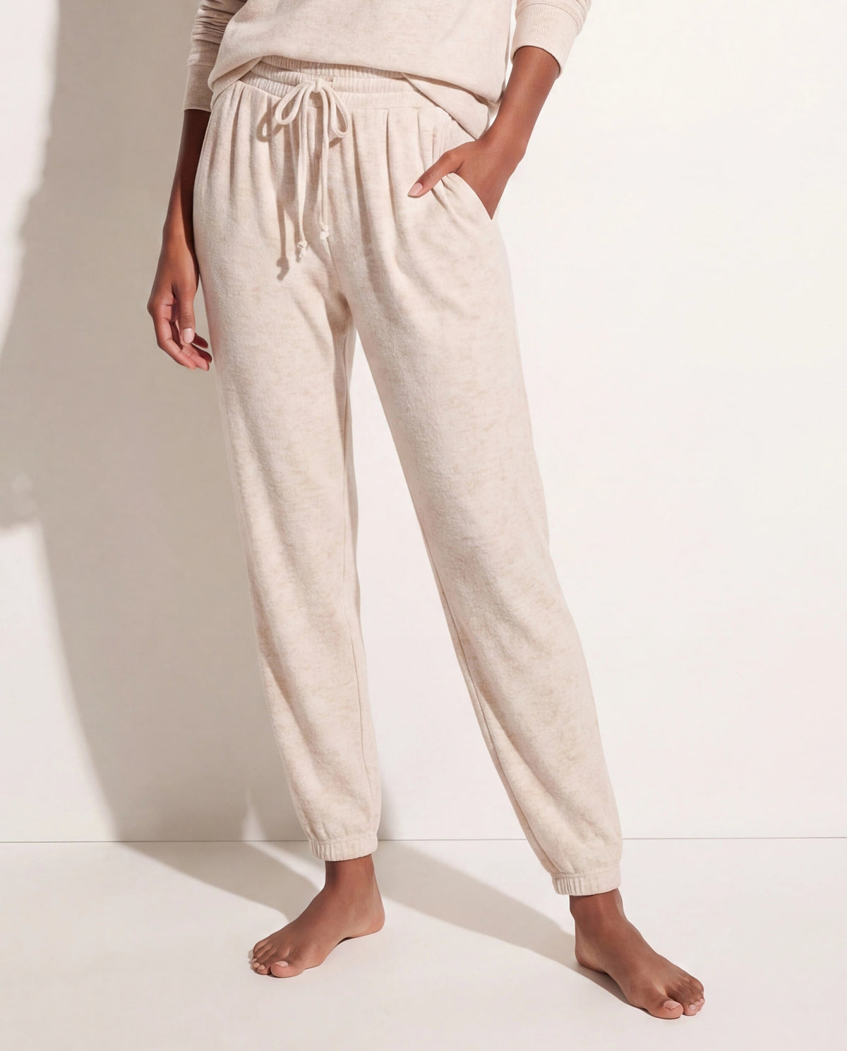 Oatmeal $|& SEAS Dreamy Hacci Lounge Jogger - SOF Front