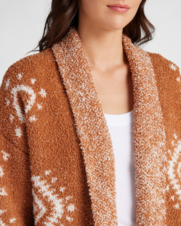 Neutral Aztec $|& Herizon Aztec Cozy Jacquard Cardigan - SOF Detail