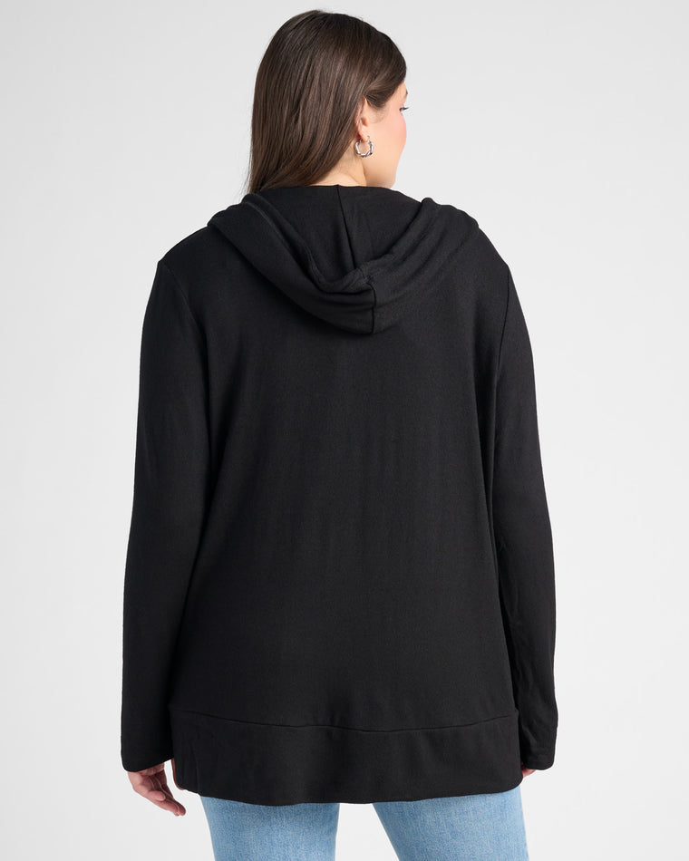 Black $|& SEAS Laguna Hooded Cardigan - SOF Back