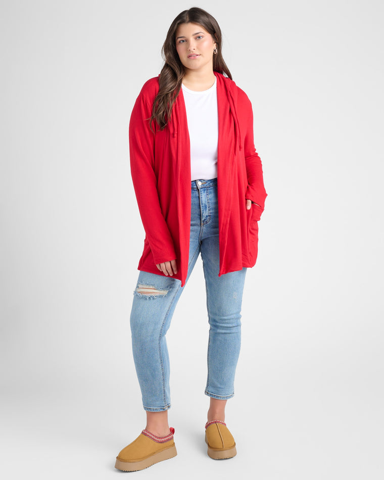 Chili Pepper $|& SEAS Laguna Hooded Cardigan - SOF Full Front