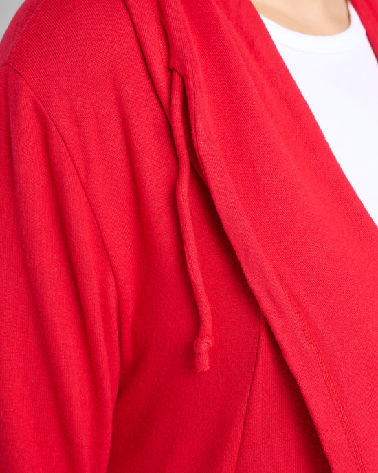 Chili Pepper $|& SEAS Laguna Hooded Cardigan - SOF Detail