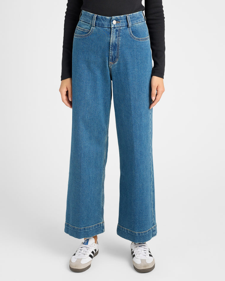 Blue Note $|& Dear John Audrey High Rise Wide Leg Trouser Jeans - SOF Front