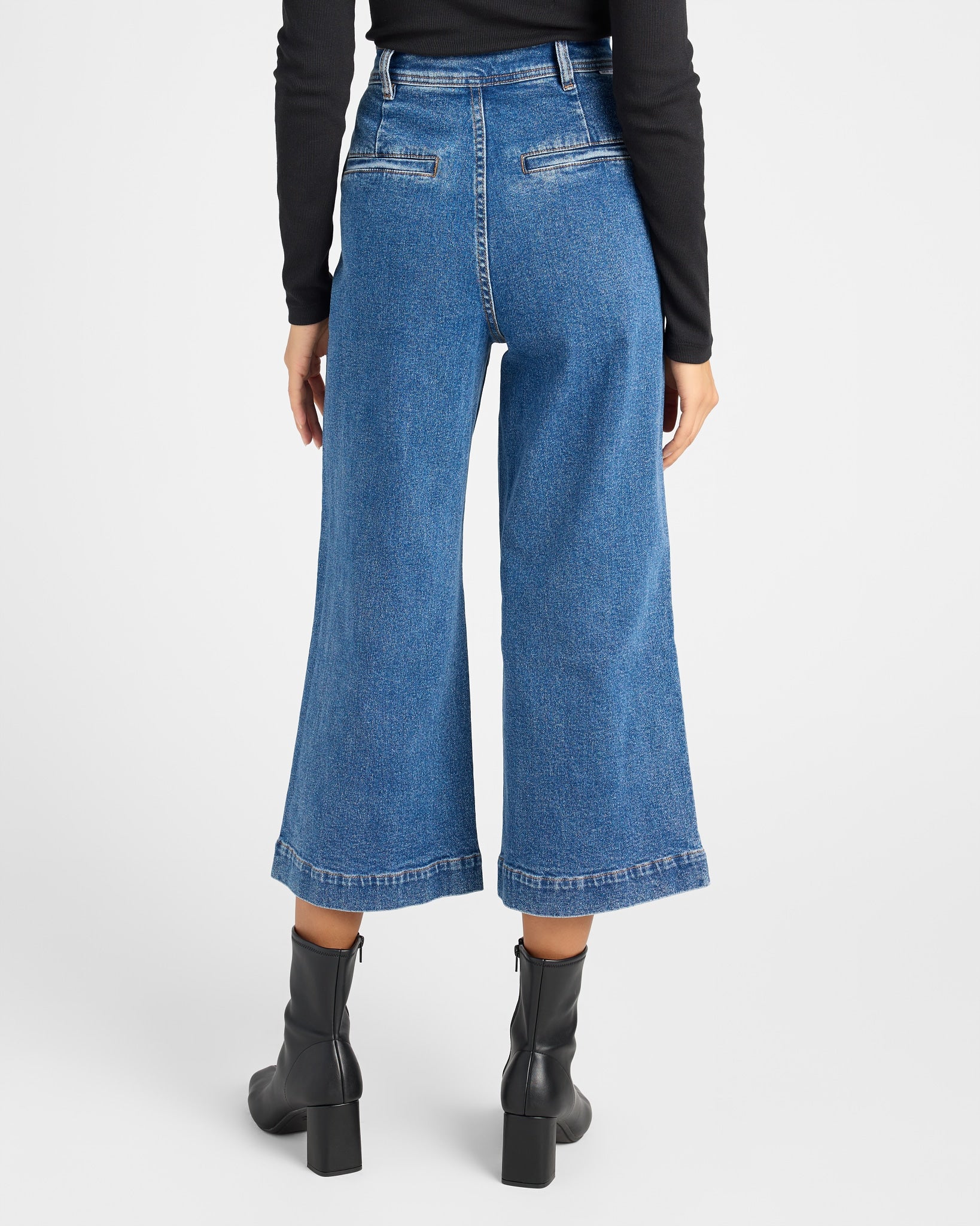 Embellished $|& Dear John Audrey High Rise Bejeweled Wide Leg Jeans - SOF Back