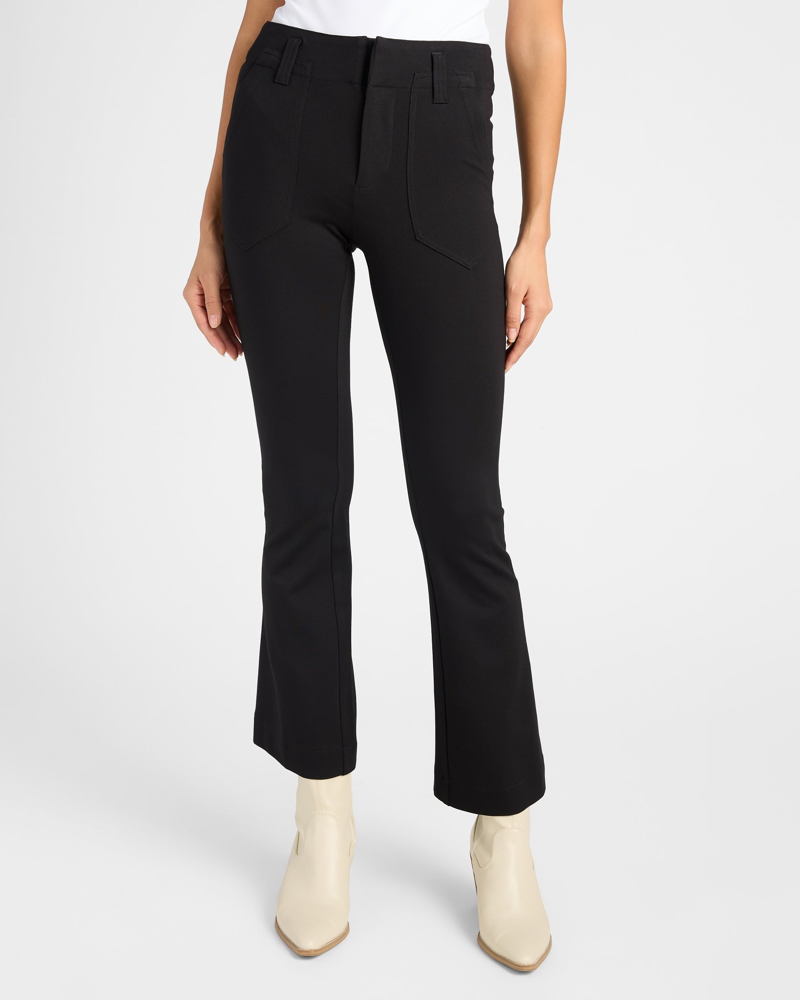Black $|& Dear John Lauren Ponte Trouser Pant - SOF Front