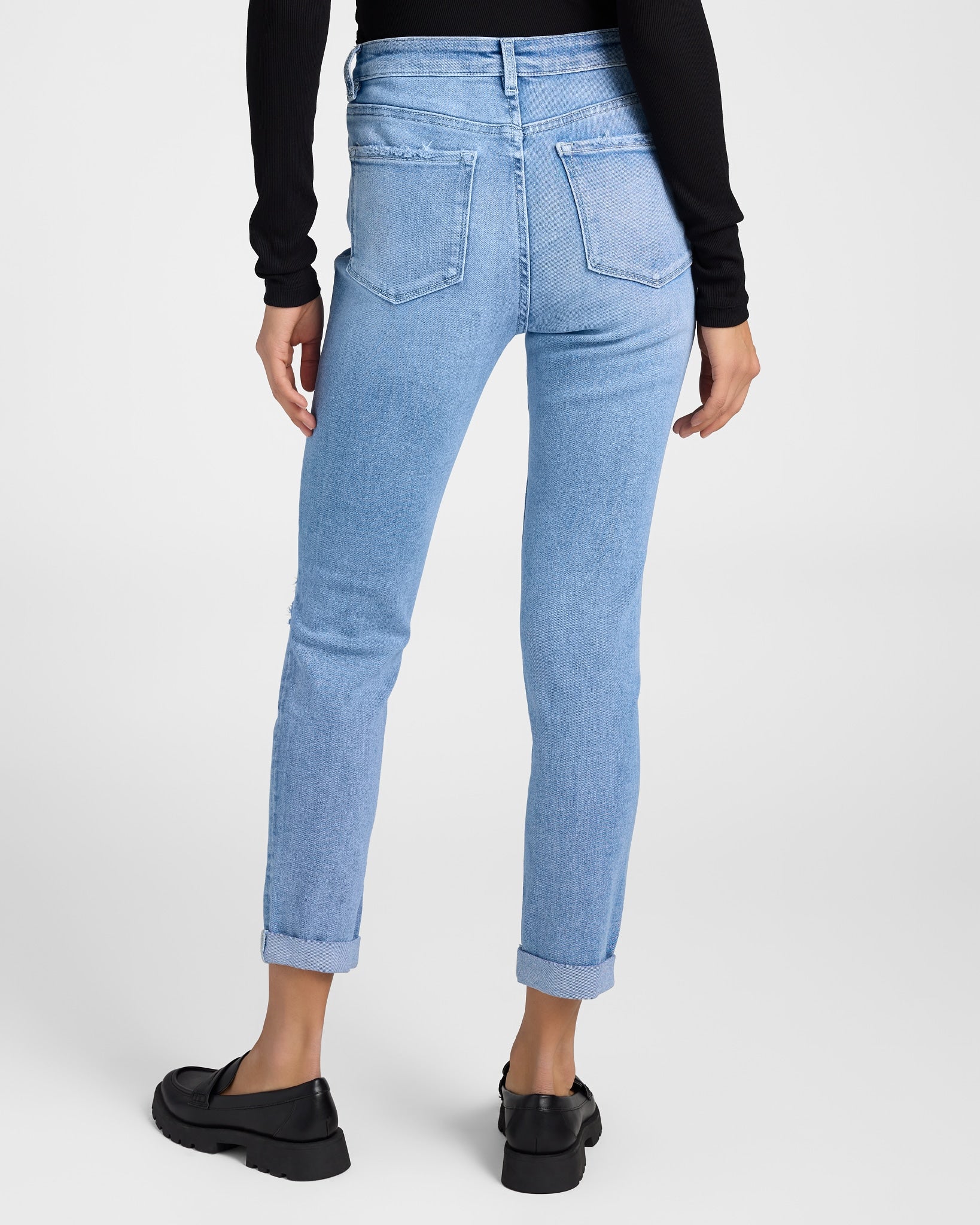Sleepless $|& Lovervet Mid Rise Cuffed Skinny Jeans - SOF Back