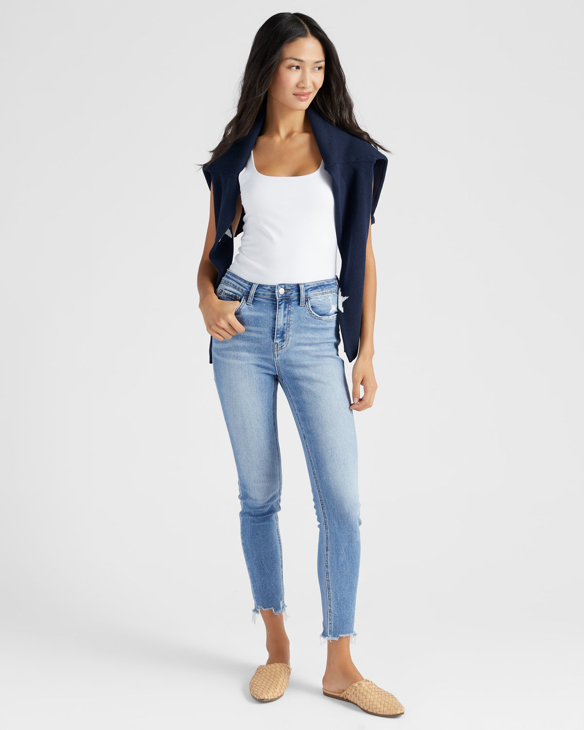 Innovation $|& Flying Monkey Jeans Distressed Skinny Jeans - SOF Full Front
