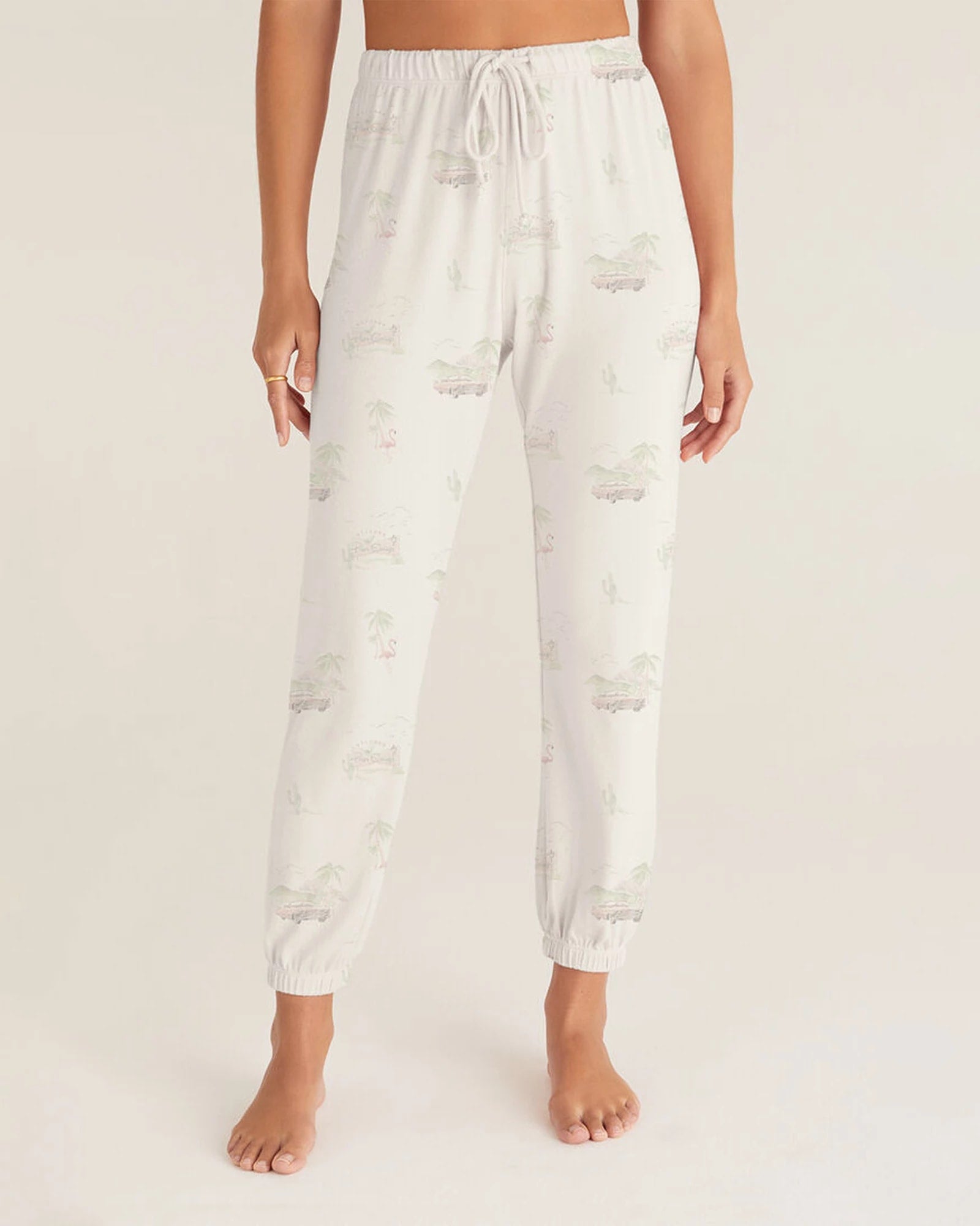 Bone $|& Z Supply Lounge Palm Springs Jogger Set - VOF Front