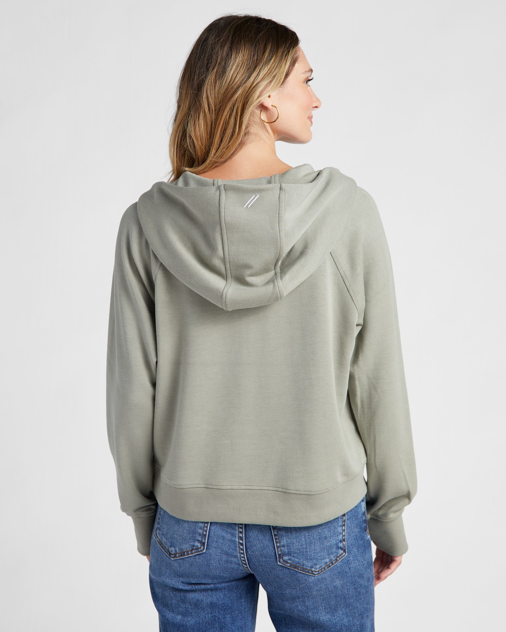 Sage Green $|& Thread & Supply Lella Hoodie - SOF Back
