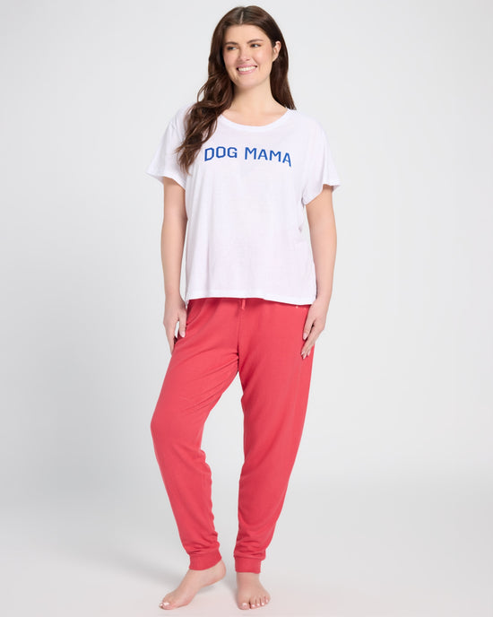 White $|& SEAS Dog Mom Graphic Sleep Tee - UGC On Fig