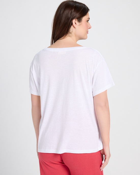 White $|& SEAS Dog Mom Graphic Sleep Tee - SOF Back