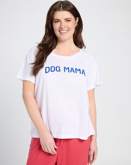 White $|& SEAS Dog Mom Graphic Sleep Tee - SOF Front