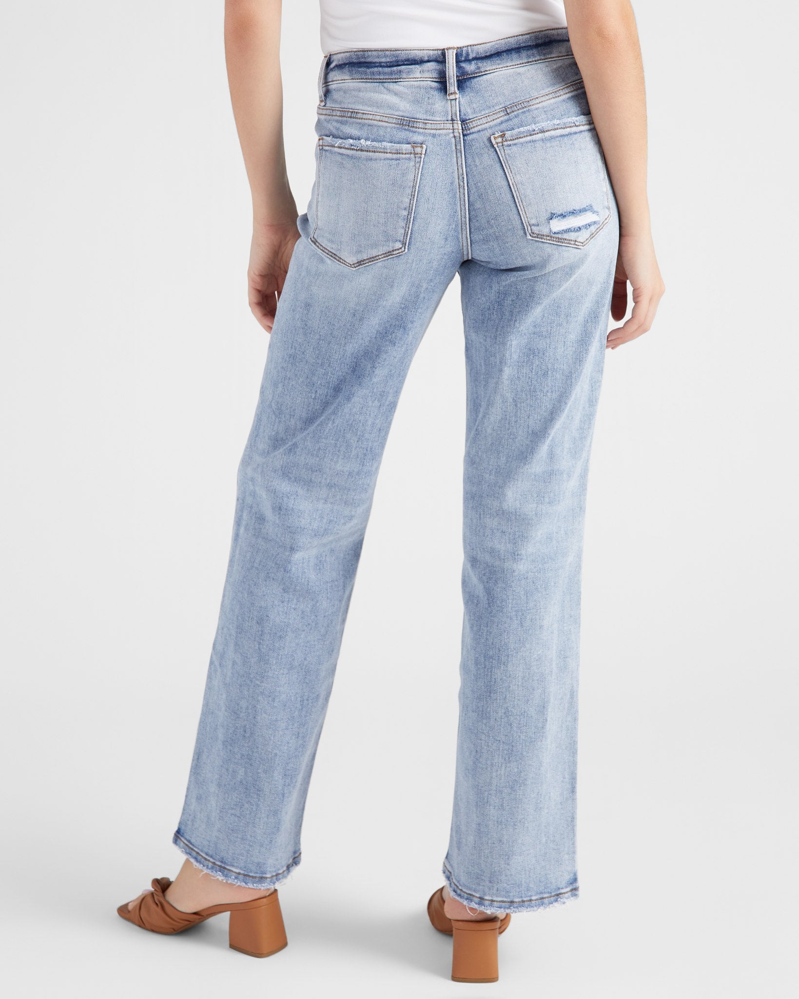 Undisputable $|& Lovervet Mid Rise Slim Wide Leg Jeans - SOF Back